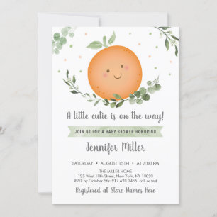Invitation Baby shower de verdure de Little Cutie