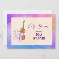 Baby shower de violon, de chaussures de ballet et