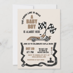 Invitation Baby shower de voiture sport