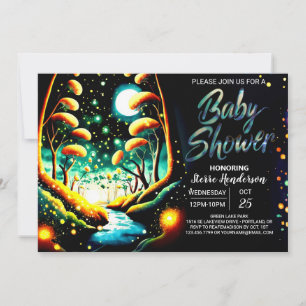 Invitation Baby shower de voyage des lucioles magiques