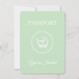 Invitation Baby shower de voyage sans distinction de genre po