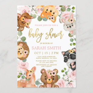 Invitation Baby shower de Woodland