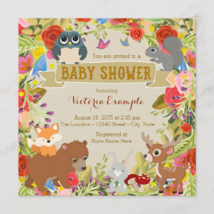 Invitation Baby shower de Woodland