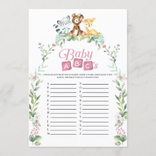 Invitation Baby shower de Woodland Baby ABC's Game