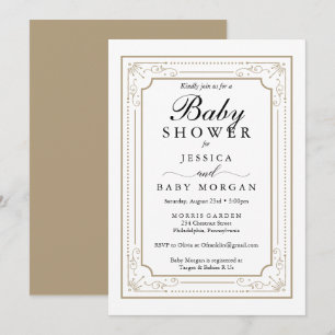 Invitation Baby shower décoratif