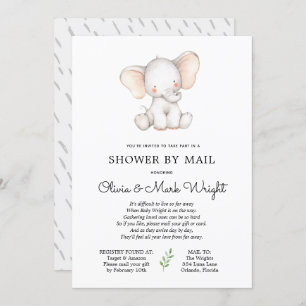 Invitation Baby shower d'éléphant par courrier