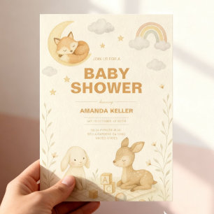 Invitation Baby shower d'élevage de bébé neutre