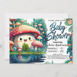 Invitation Baby shower d'enchantement Boho Toadstool