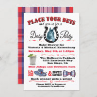 Invitation Baby shower Derby Horse Racing