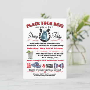 Invitation Baby shower Derby Horse Racing
