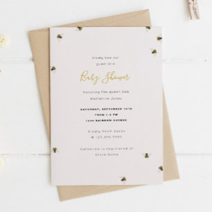 Invitation Baby shower des abeilles de miel