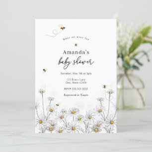 Invitation Baby shower des abeilles et maries