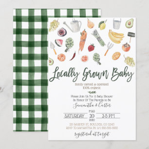 Invitation Baby shower des agriculteurs