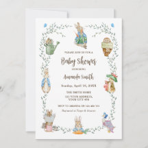 Baby shower des amis Peter Rabbit