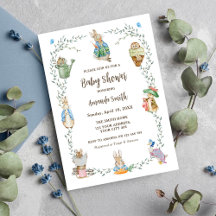 Baby shower des amis Peter Rabbit