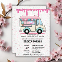 Baby shower des arroseurs de camion à glace Crème