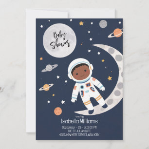 Invitation Baby shower des astronautes spatiaux