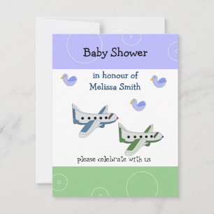Invitation Baby shower des avions