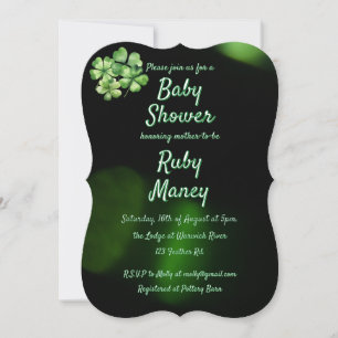 Invitation Baby shower des Cloches Vertes