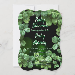 Invitation Baby shower des Cloches Vertes