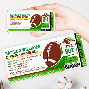 Invitation Baby shower des Couples de football de