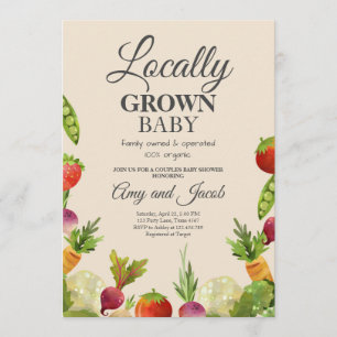 Invitation Baby shower des couples de producteurs locaux
