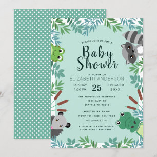 Invitation Baby shower des critères de marais mignons