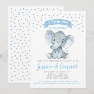 Invitation Baby shower des éléphants