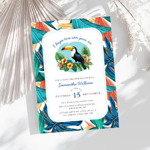 Invitation Baby shower des étés tropicaux du Toucan
