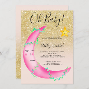 Invitation baby shower des étoiles de la lune de parties scin