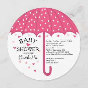 Invitation Baby shower des filles aux parapluies r