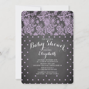 Invitation Baby shower des filles de tableau de bo