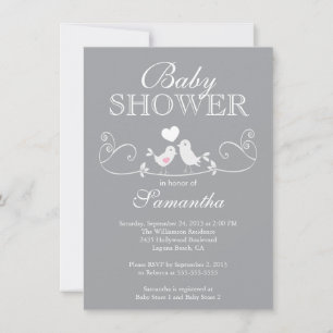 Invitation Baby shower des filles Inséparables mod