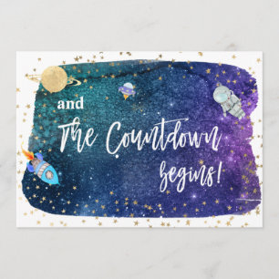 Invitation *~* Baby shower des fusées spatiales des astronaut