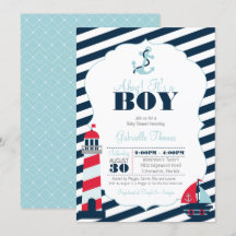 Baby shower des Garçons Bleu Stripe de la Marine A