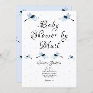 Invitation Baby shower des Garçons de la libellule bleue