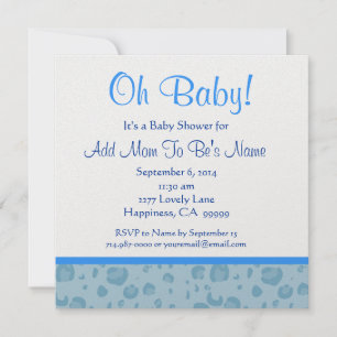 Invitation Baby shower des Garçons de Leopard Confetti