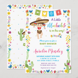 Invitation Baby shower des garçons Muchacho Muchachito au Mex