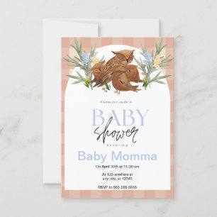 Invitation Baby shower des hiboux