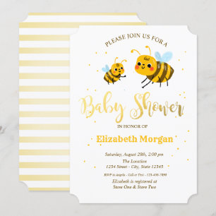 Invitation Baby shower des petites abeilles