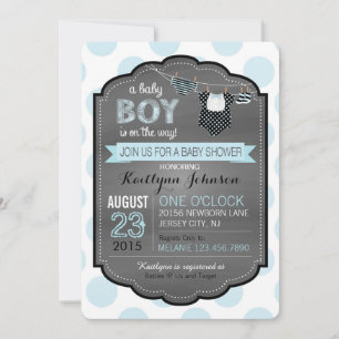 Invitation Baby shower des plongeurs et des cravat