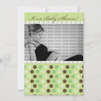 Invitation Baby shower des points de chocolat