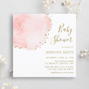 Invitation Baby shower des points de Parties scintillant en o