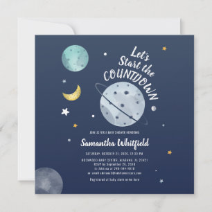 Invitation Baby shower des sciences spatiales
