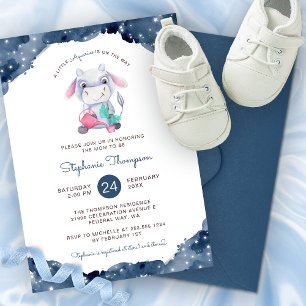 Invitation Baby shower des signes astrologiques céleste Aquar