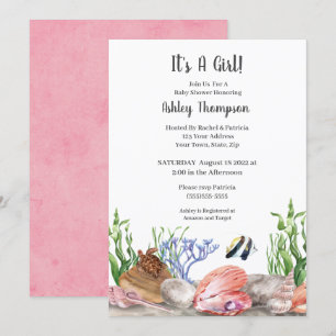 Invitation Baby shower des tortues de mer