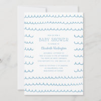 Baby shower des vagues nautiques bleues | La côte