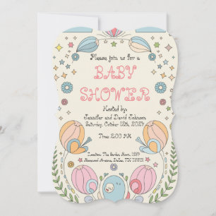 Invitation Baby shower d'escargots doux et délicats