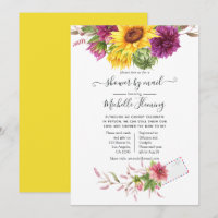 Baby shower d'été de tournesol par courrier