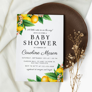 Invitation Baby shower d'été Little Cutie Lemon Citrus
